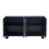 DOMETOUR Wood Traditional Style Sideboard with Adjustable Shelves and Gold Handles for Kitchen Dining Room and Living Room - 3 of 4
