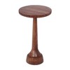 Christopher Knight Home Handcrafted Mango Wood End Table, Round Pedestal Side Table for Living Room, Round Small Table, Boho Small Sofa Table - 3 of 4