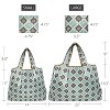 Wrapables Large & Small Foldable Nylon Reusable Shopping Grocery Bags (Set of 2), Brown and Teal - 2 of 4