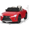 Costway 12V Kids Ride on Car Lexus LC500 Licensed Remote Control Electric Vehicle Red - 3 of 4