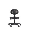 16"-21" Adjustable Height Polyurethane Task Office Chair Black- Hampden Furnishings: Ergonomic, Unupholstered, Steel Frame - 3 of 4