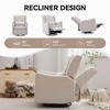 Wingback Recliner Chair Gliding Recliner Rocking Nursery Chair Accent Chair -ModernLuxe - 3 of 4