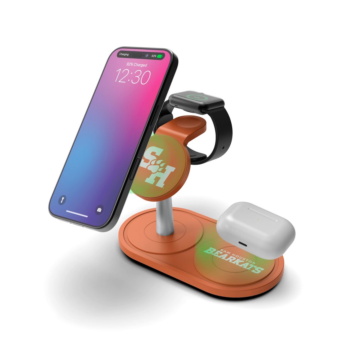 SOAR NCAA 3-in-1 Wireless Charging Station- Sam Houston State Bearkats - thumbnail 2