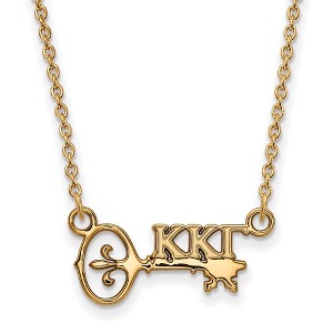 Black Bow Jewelry 14k Yellow Gold Plated Sterling Silver Kappa Kappa Gamma Greek Life Necklace 18 Inch - 1 of 4