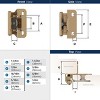 Amerock Single Demountable Hinges for 1/4" Overlay Cabinet Doors – Set of 2 - 3 of 4