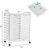 Tangkula 20-Drawers Rolling Storage Cart with Organizer Top - image 2 of 4