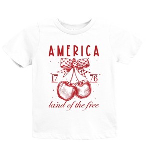 The Juniper Shop Land Of The Free Cherries Youth Short Sleeve Tee - 1 of 4