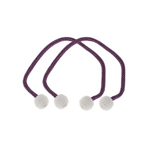 Unique Bargains Magnetic Buckle Large Faux Pearl Curtain Strap Polyester Rare Earth Magnet 2 Pcs - 1 of 4