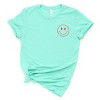 Simply Sage Market Smiley Face Outline Mini Puff Print Short Sleeve Tee - 2 of 4