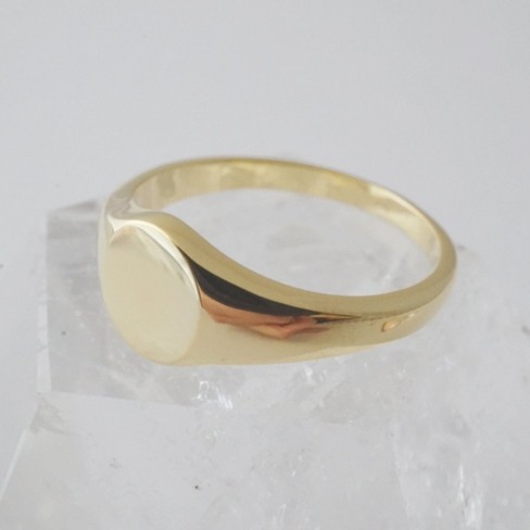 HONEYCAT Delicate Signet Ring - Minimalist Gold, Rose Gold, Or Silver Plated Band