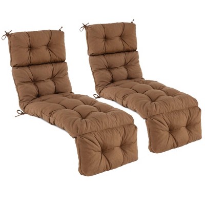 Costway 2 PCS 73" Lounge Chaise Cushion Padded Recliner Cushion Indoor Outdoor Black/Dark Orange/Gray/Orange/Brown/Beige