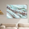 Art Remedy Mint Waves Blue Abstract Wall Art Framed - 2 of 4