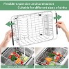 Adjustable Stainless Steel Dish Drying Rack for Sink, Expandable Metal Drainer with Utensil Holder - 3 of 4