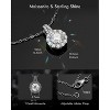Molenia Moissanite Necklace for Women, 1 CT D Color VVS1 Lab Diamond Pendant, 18K White Gold Plated 925 Sterling Silver, Hypoallergenic Jewelry - 2 of 4