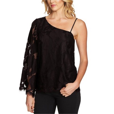 1.STATE Womens Lace One Shoulder Blouse
