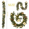 6 ft Pre-lit Holiday Christmas Garland with Lights with 20 LED Ligts Pinecones Berries Poinsettia - 3 of 4