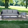 Courtyard Casual Spring Valley 2 pc Set One sofa and one Coffee Table  Aluminum frame with solution dyed Poly fabric - 2 of 4