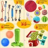 Itopfox 25 Pack Puppy Dog Toys for Teething, Entertainment & Interaction, Chew Toys with Rope, Treat Balls and Squeaky Toys for Puppies & Small Dogs - 3 of 4