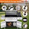 ELJGET 4/6 Burner Propane Gas Grill with Side Burner, 46,790 BTU Outdoor BBQ Grill with Porcelain-Enameled Cast Iron Grates & Steak Plate - 2 of 4