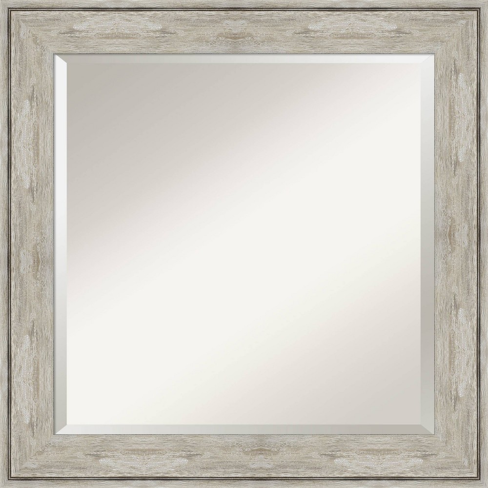 Photos - Wardrobe 25" x 25" Crackled Framed Bathroom Vanity Wall Mirror Metallic - Amanti Ar