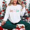 Simply Sage Market Women's Ho Ho Ho Colorful Long Sleeve Garment Dyed Tee - 2 of 4