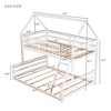 Gulches Twin over Full House Bunk Bed with Built-in Ladder,White - 4 of 4