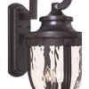 Minka Lavery Vintage Outdoor Wall Light Fixture Corona Bronze 20" Clear Hammered Glass for Post Exterior Barn Porch Yard Patio - 2 of 3