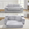 QingMoon Convertible Loveseat Sofa, 2 in 1 Corduroy Floor Couch Bed, Boneless Compressed Sofa for Apartment, Living Room and Bedroom - 2 of 4