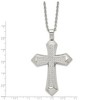 Black Bow Jewelry Men's Stainless Steel & CZ XL Passion Cross Necklace, 24 Inch - 3 of 4