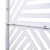 CAVINAS Patio Decorative Screens Metal Fence Privacy Screen with Striped Triangle Pattern for Outside and Garden, 76" H×48" W - 3 of 4