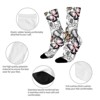 Butterfly Floral Women Printed Crew Socks Funny Funky Socks Soft Polyester Novelty Gifts for Artists Men - 4 of 4