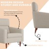 TiramisuBest Mid-Century Accent Chair,Fabric Modern Reading Chairs, Upholstered Armchair with Wood Legs,Reading Chair for Living,Bedroom,Beige - 4 of 4