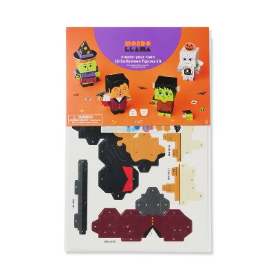 8ct 3D Halloween Characters Craft Kit - Mondo Llama™