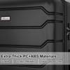 Romswi 3 Piece Luggage Set Carry-On 20 inch Suitcase Duffel Bag Toiletary Bag Travel Lightweight Hardside Luggage TSA Lock Cup Holder 360 Wheels Black - 4 of 4