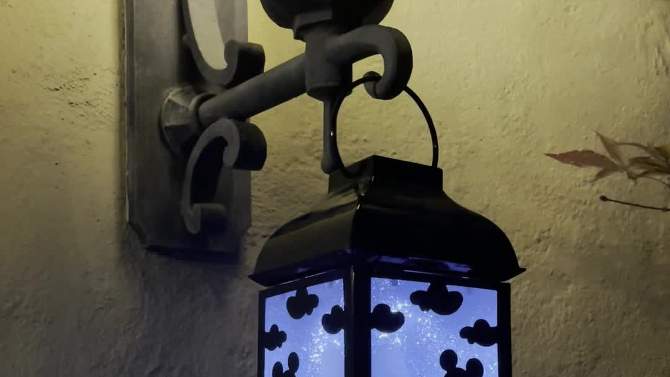 Disney 8.3&#34; Mickey Mouse Solar Metal Outdoor Lantern Black, 2 of 7, play video