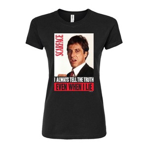 Women's - Scarface - I Always Tell The Truth Fitted Graphic T-Shirt - 1 of 2