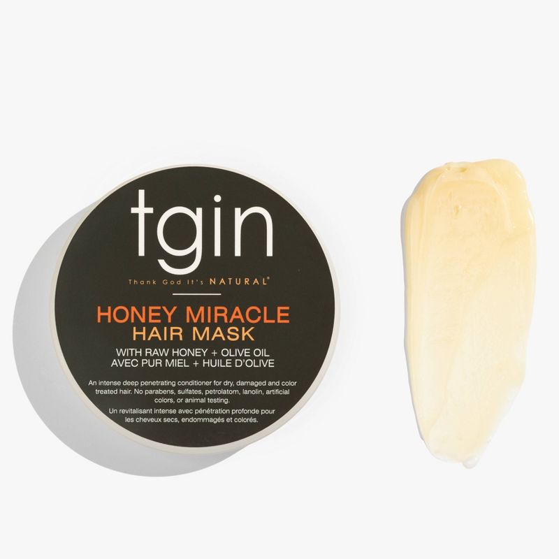 TGIN Honey Miracle Hair Mask with Raw Honey + Olive Oil Deep Conditioner - 12oz, 3 of 10