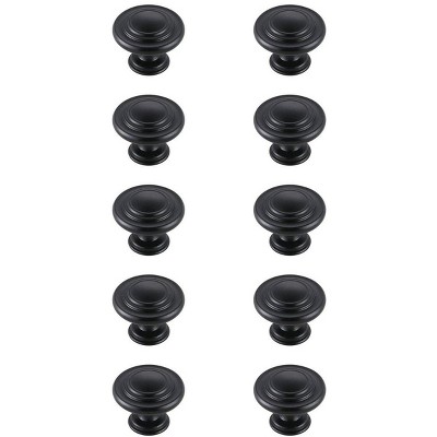 Elegant Lighting Minu 1.3Inch Diameter Matte Black Mushroom Knob Multipack (Set of 10)