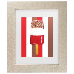 Trademark Fine Art - Alice Straker  Fab Stripes Matted Framed Art - 1 of 4