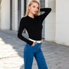 Anna-Kaci Women's Ribbed Long Sleeve Fitted Crew Neck Top - 3 of 4