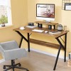 Greenforest Home Office Desk with Monitor Shelf, Computer/Gaming Desk, Walnut, 47in - 4 of 4