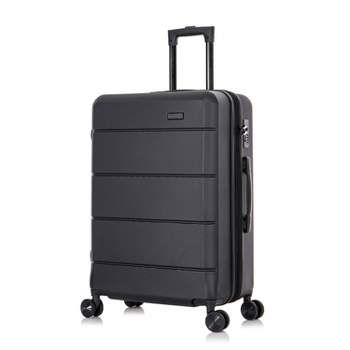 InUSA Elysian Lightweight Hardside Medium Checked Spinner Suitcase