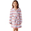 Arshiner Boys Girls Flannel Bathrobes Soft Fuzzy Hooded Robe Sleepwear with Belt for Kids Red 8-9 Years - 2 of 4
