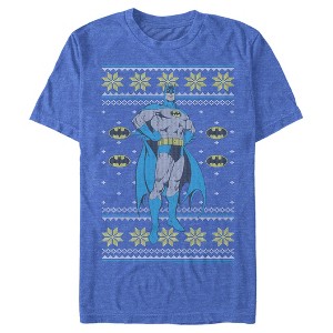 Men's Batman Ugly Christmas Dark Knight Pose T-Shirt - 1 of 4