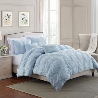 Swift Home | Floral Pintuck 3-Piece Comforter Set