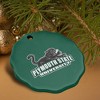 Plymouth State University Primary Logo Porcelain Scalloped Holiday Christmas Tree Ornament  2.8" (7.1 cm) - 4 of 4