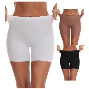 INSPIRE CHIC 3 Packs Women's Shorts Seamless High Waist Tummy Control Butt Lifter Thigh Slimmers - 1 of 4