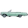 1961 Chevrolet Impala Convertible Arbor Green Metallic with Green Interior 1/87 (HO) Diecast Model Car by Oxford Diecast - 2 of 4