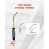 VEVOR Air Acetylene Torch Kit, Acetylene Gas Welding Tool with 149'' Hose, 2 Welding Tips, CGA200 Regulator & Torch Handle, Gold - 4 of 4