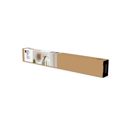 Flip 5-Hook Natural Solid Wood Wall-Mounted Coat Rack